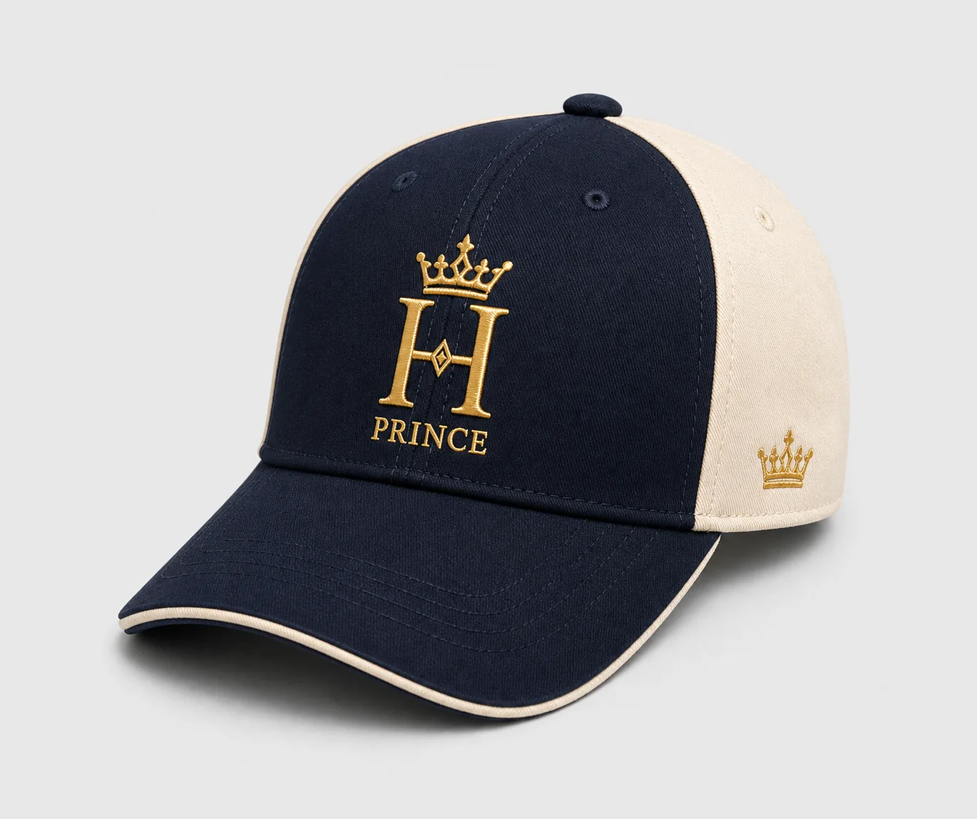 Navy Cream Prince Cap