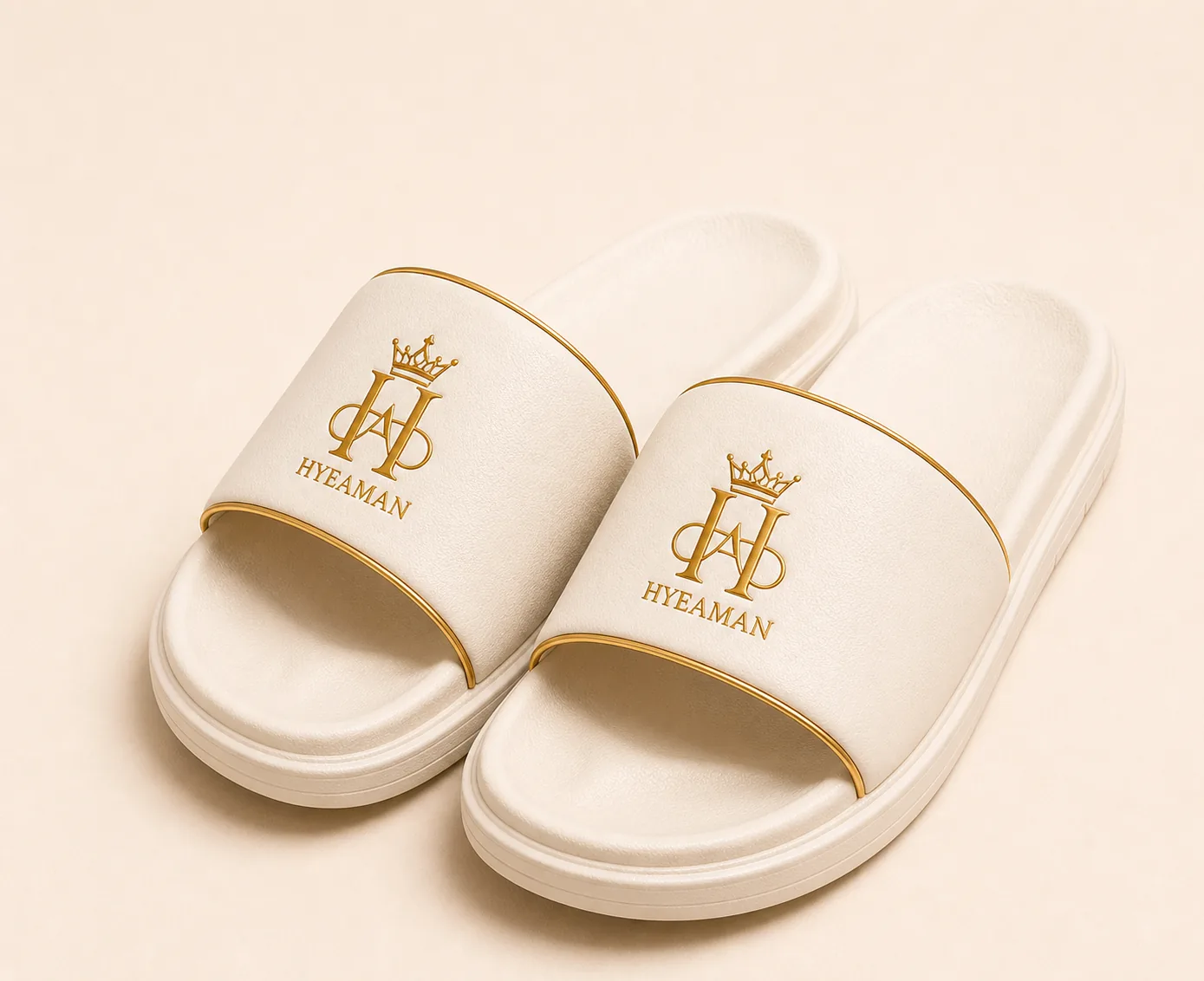 Ivory Slide Sandals