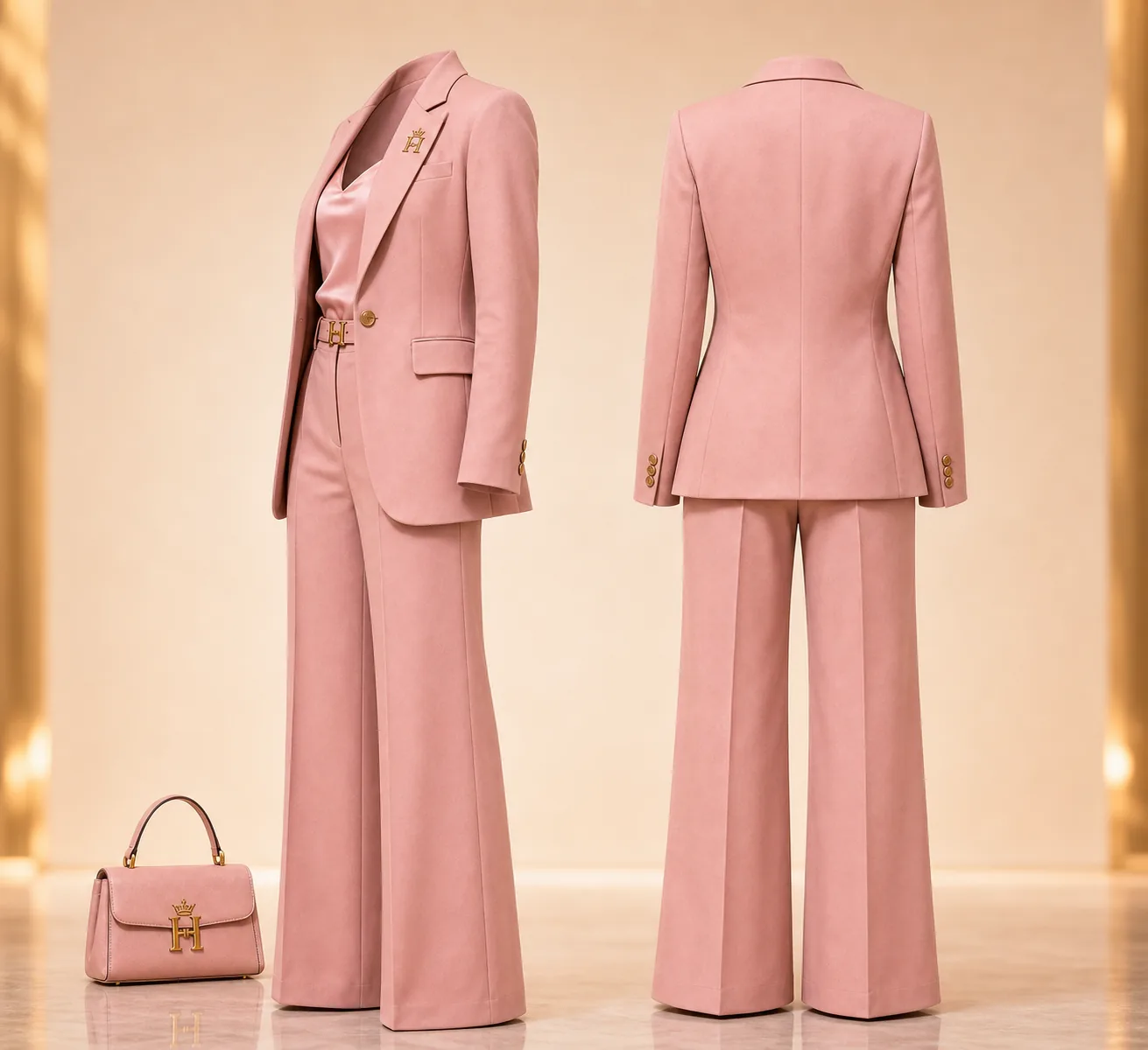Ladies Authority Suit side and back views