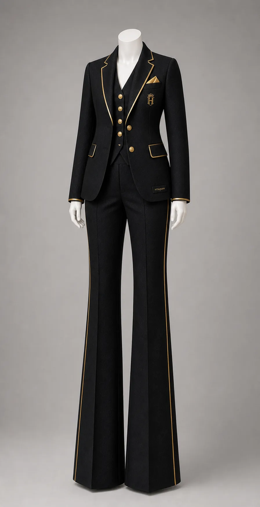 Ladies noir gold signature suit mannequin set