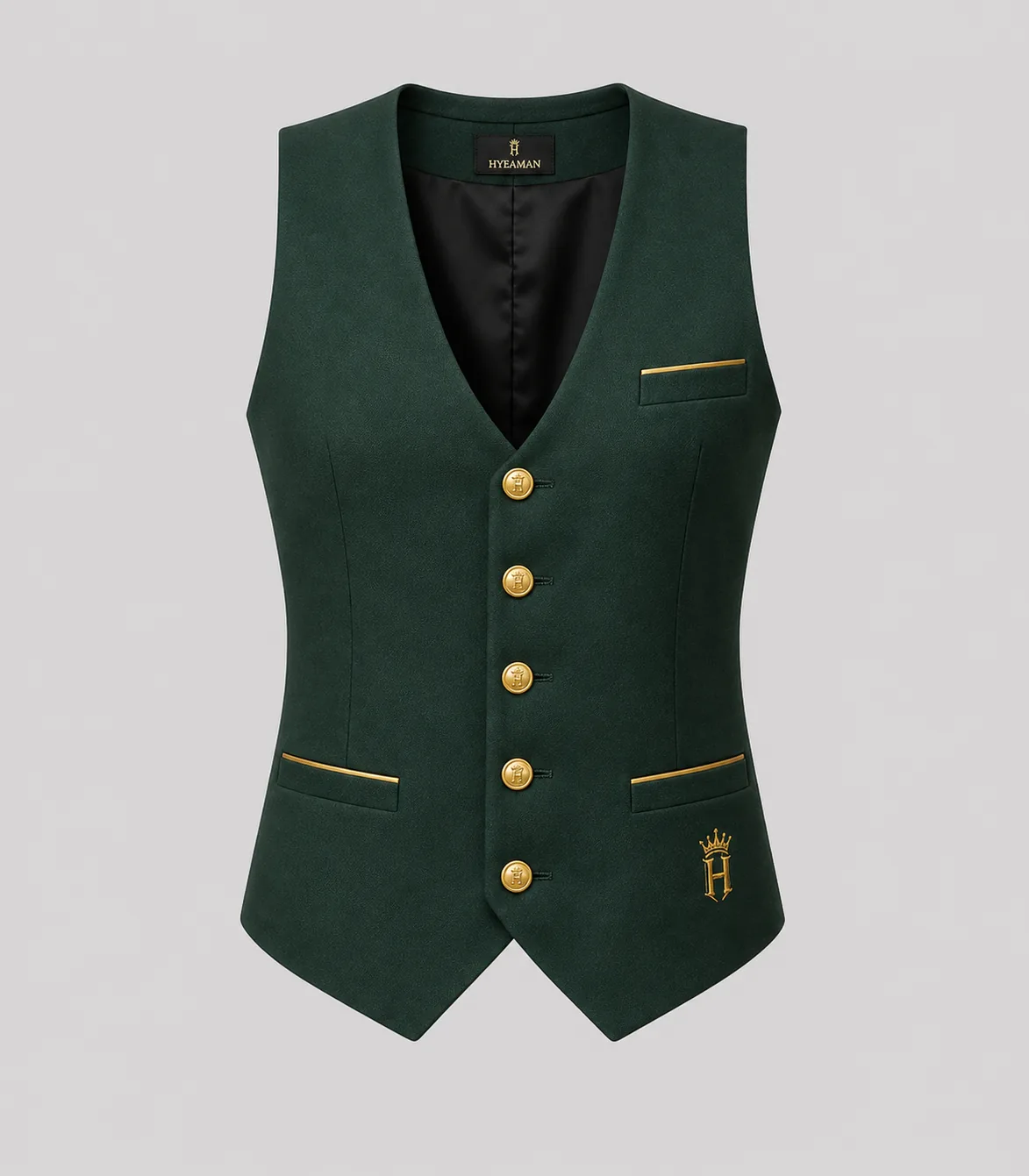 Ladies forest green signature suit vest