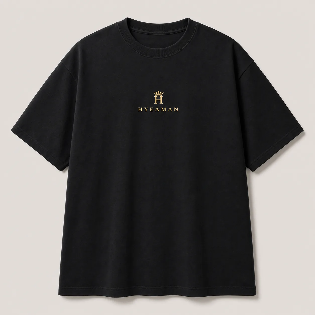Black Logo Oversized Tee