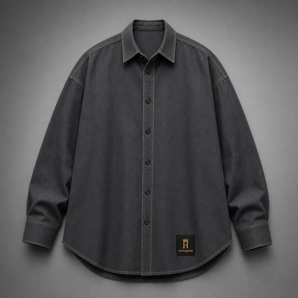 Charcoal Longline Overshirt