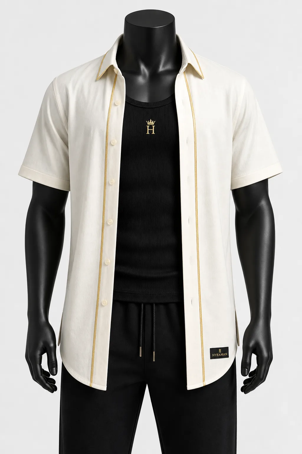 Men Tank Longline Shirt Set