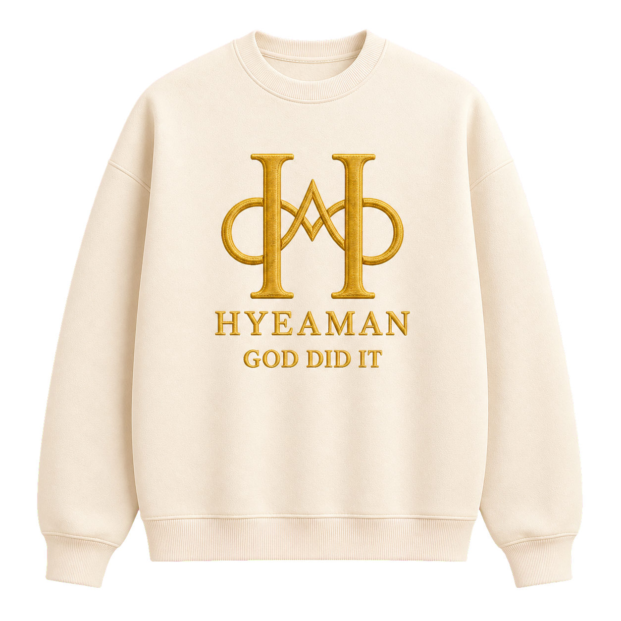 GOD Did It Ivory Embroidery
