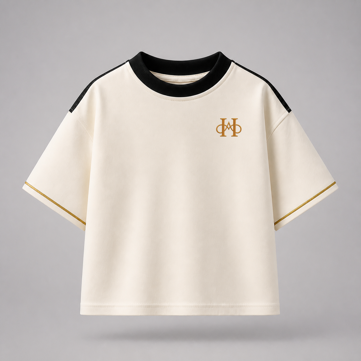 Kids Ivory Tee Exact Monogram Single