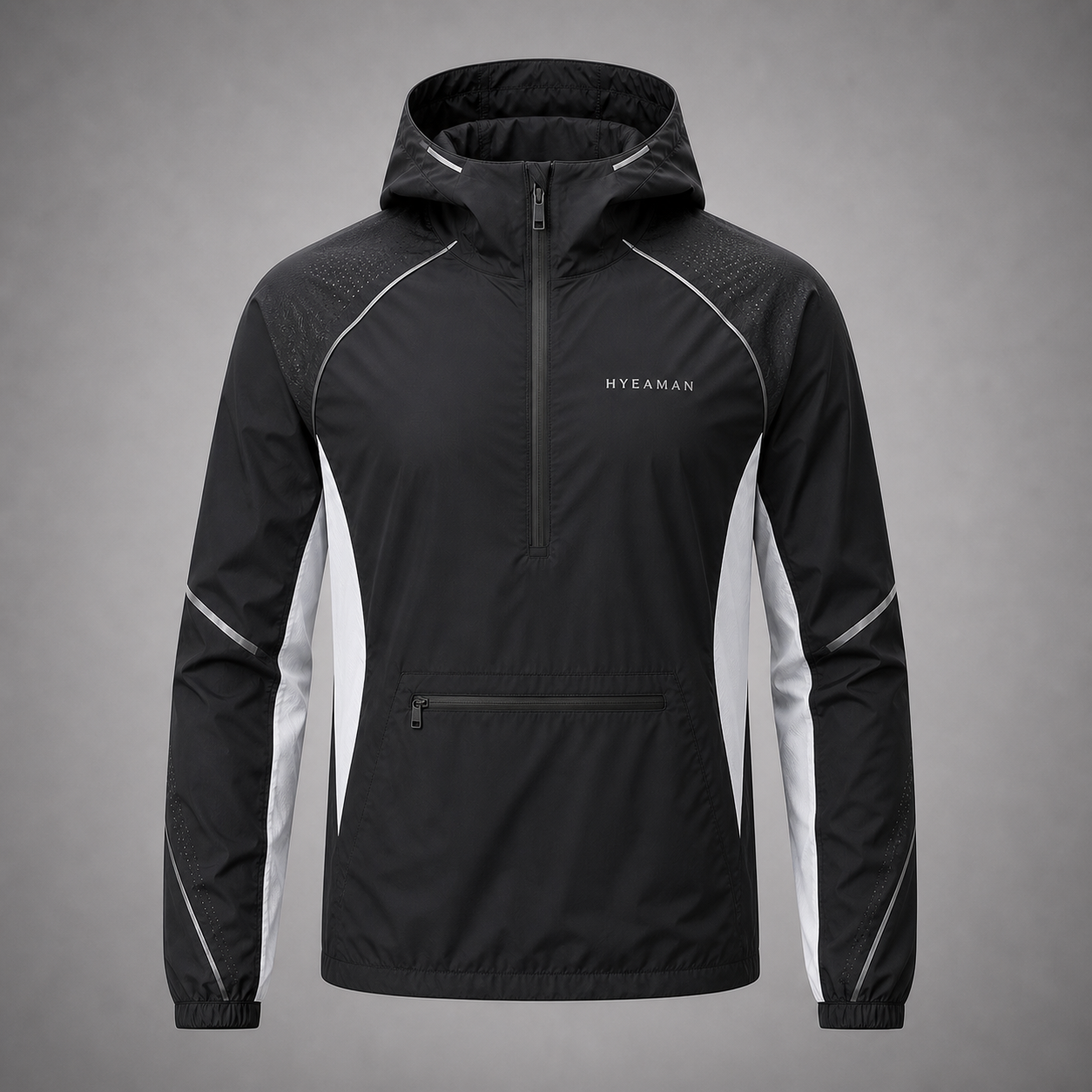Black Performance Windbreaker Wordmark Single