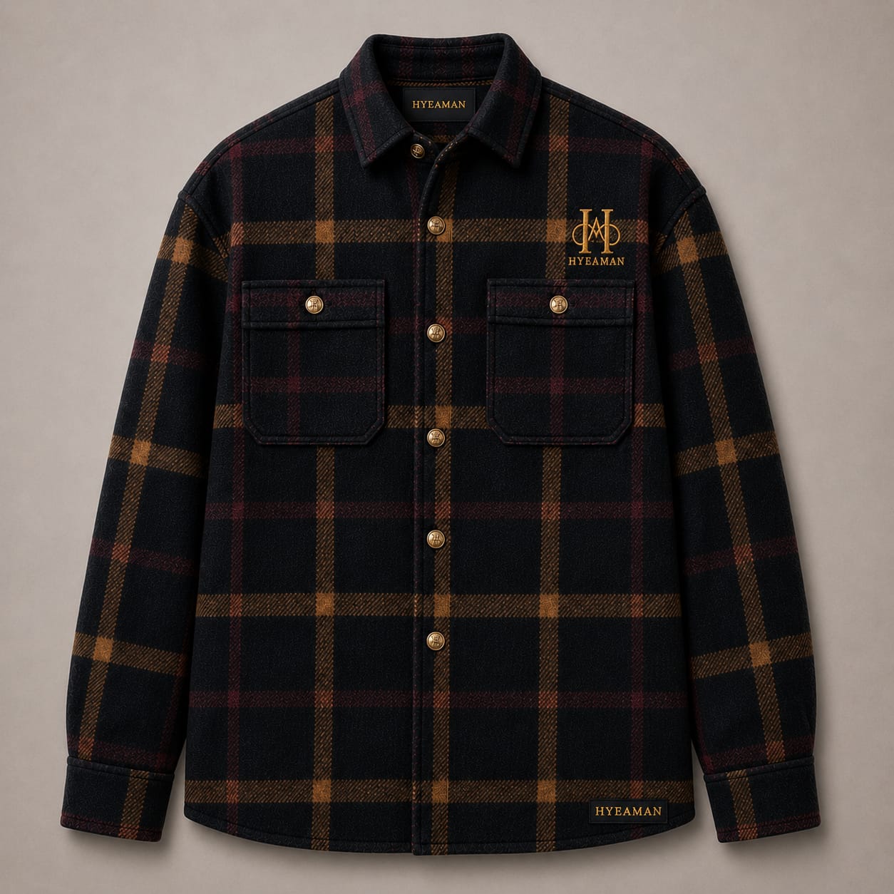 Black Plaid Overshirt