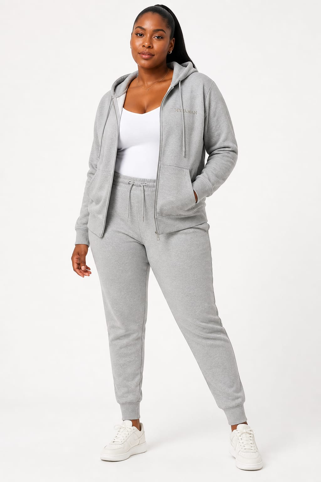 Grey Hoodie Jogger Set Lifestyle