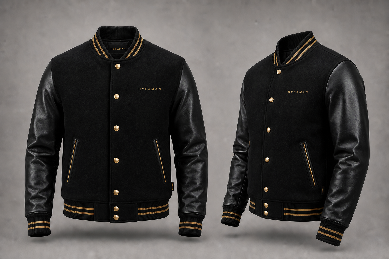Classic Varsity Bomber Multi View Wordmark Label Concept