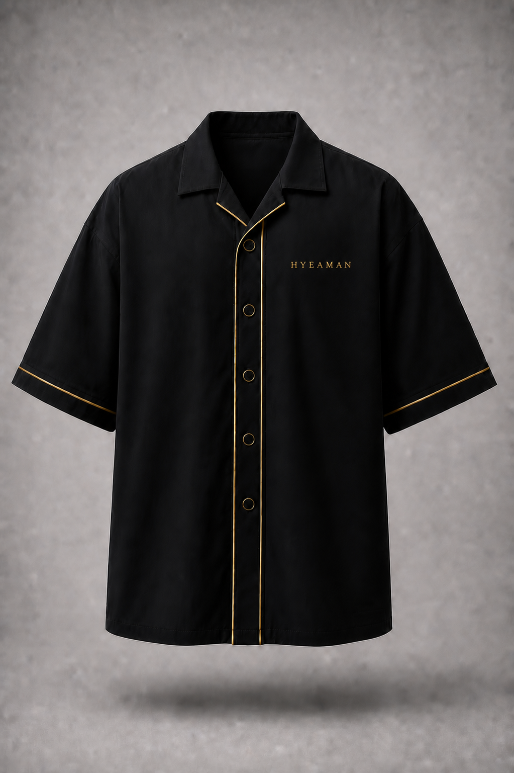 Men Oversized Street Shirt Wordmark Concept Single