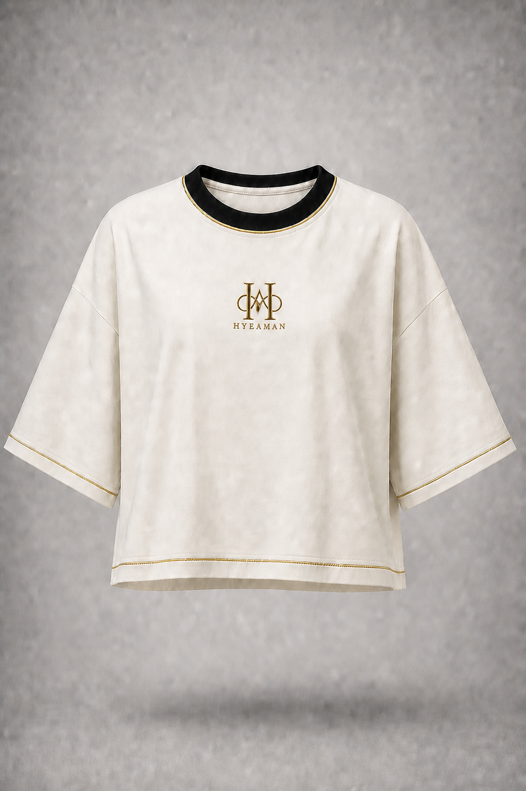 Women Oversized Crop Shirt Monogram Concept V2 Single