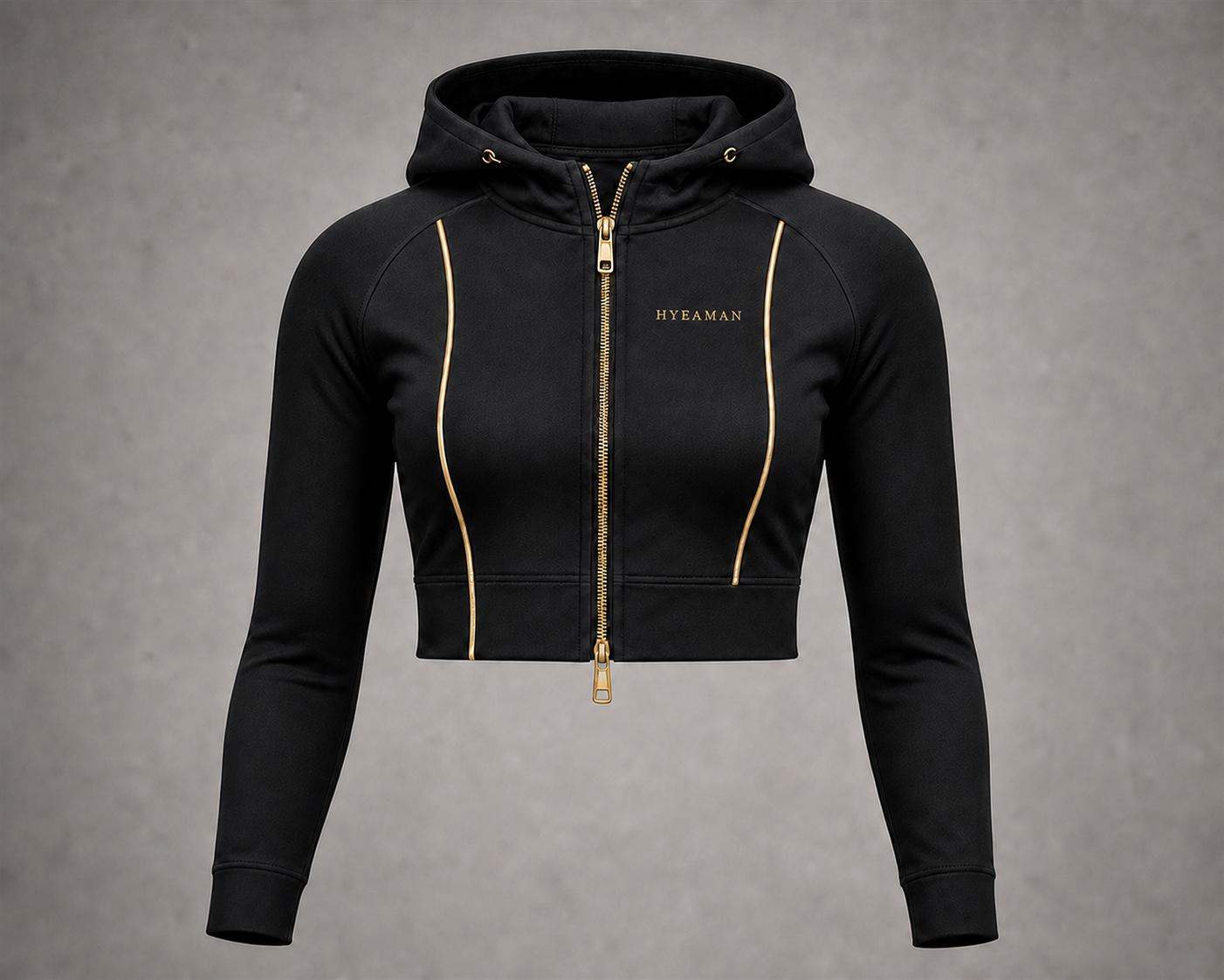 Womens Crop Zip Jacket Wordmark Concept Single