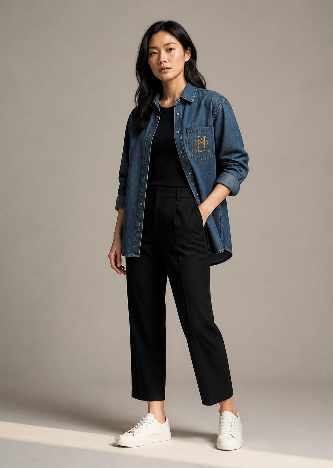 Blue Denim Overshirt Lifestyle