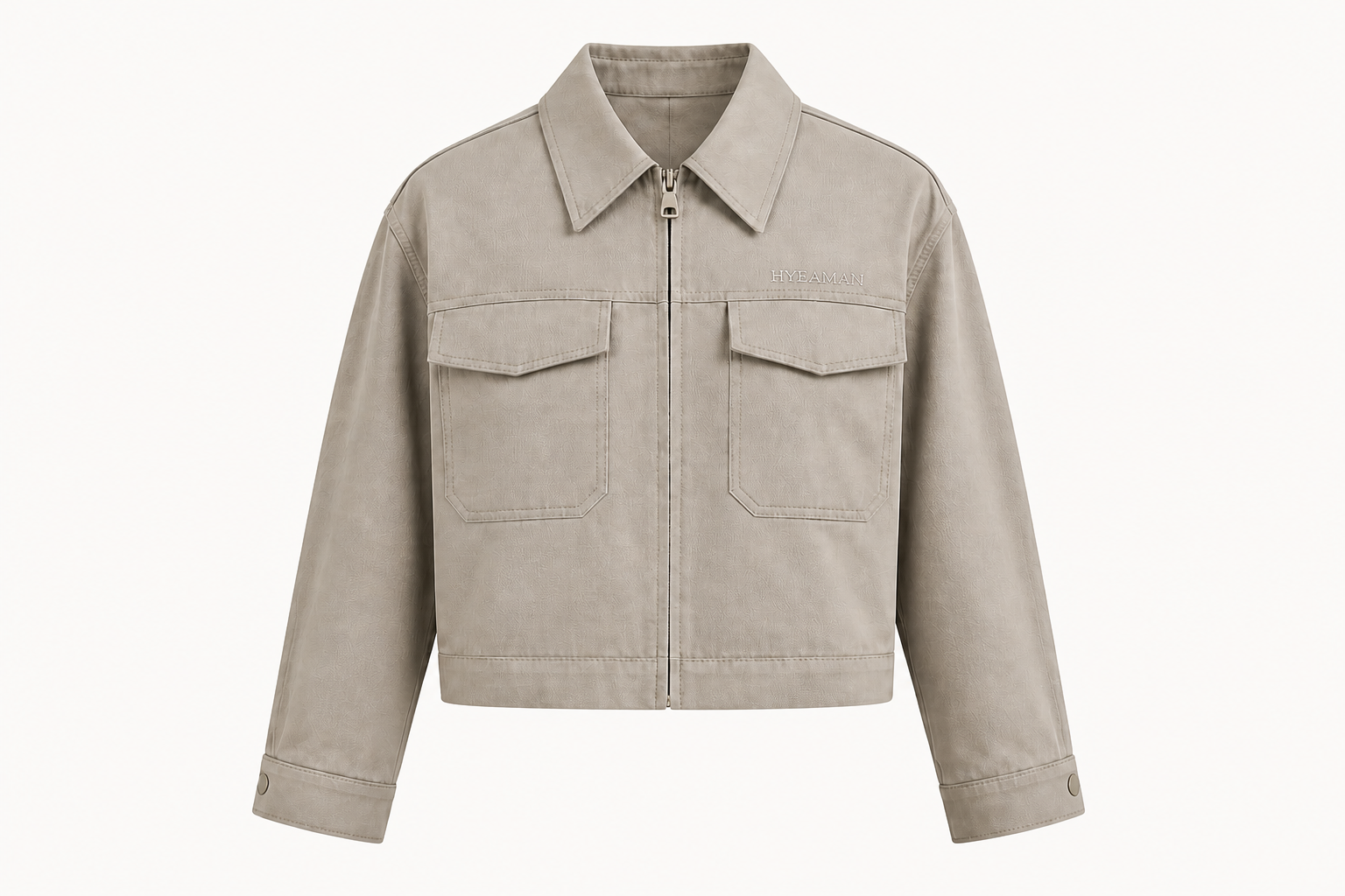 Taupe Cropped Utility Jacket