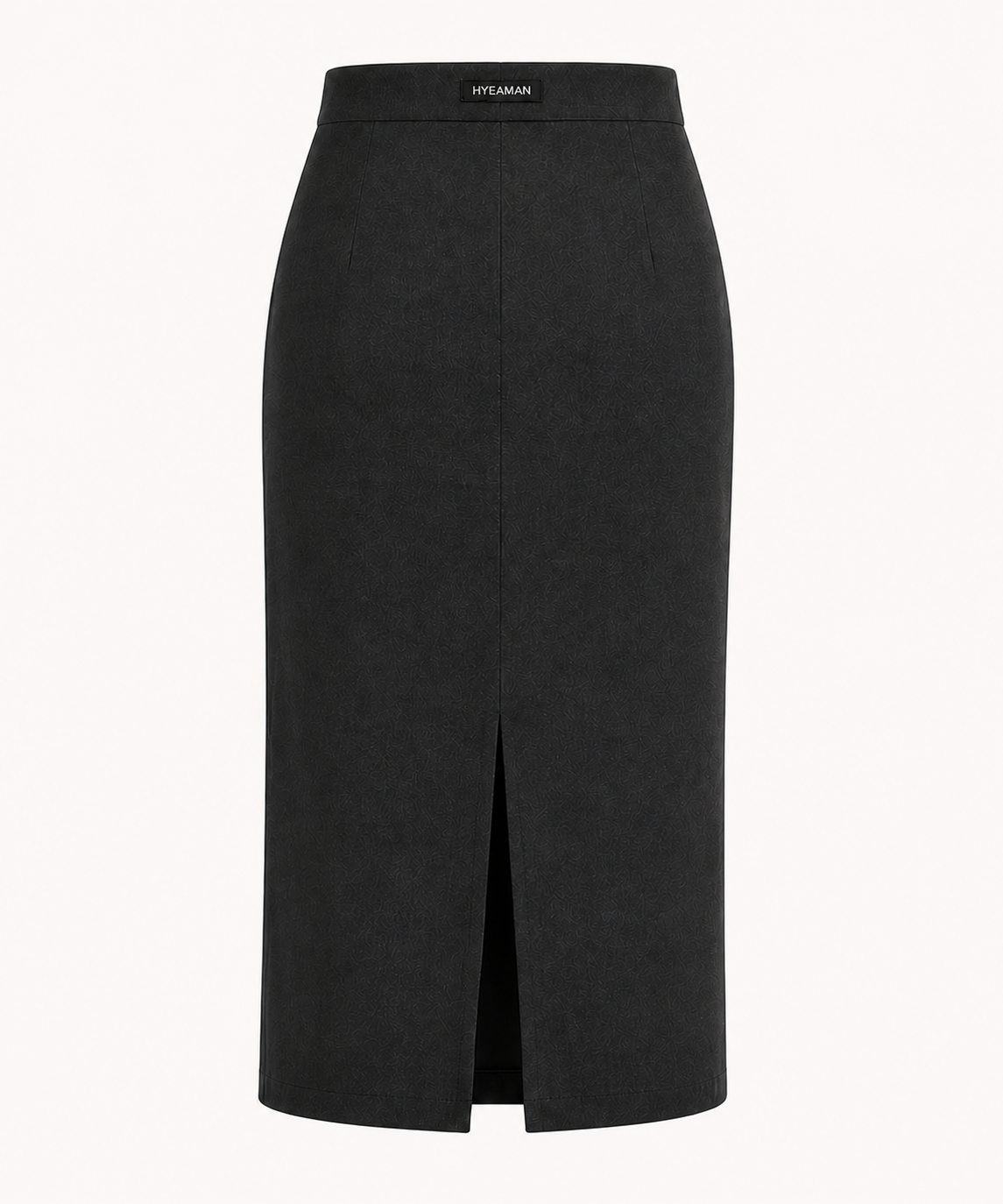 Charcoal Midi Pencil Skirt Back