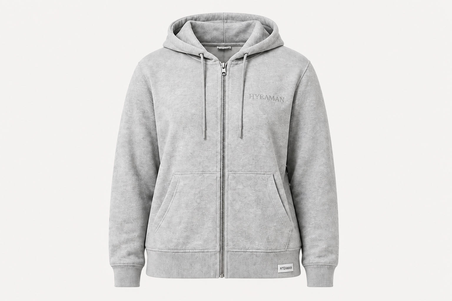 Grey Zip Hoodie