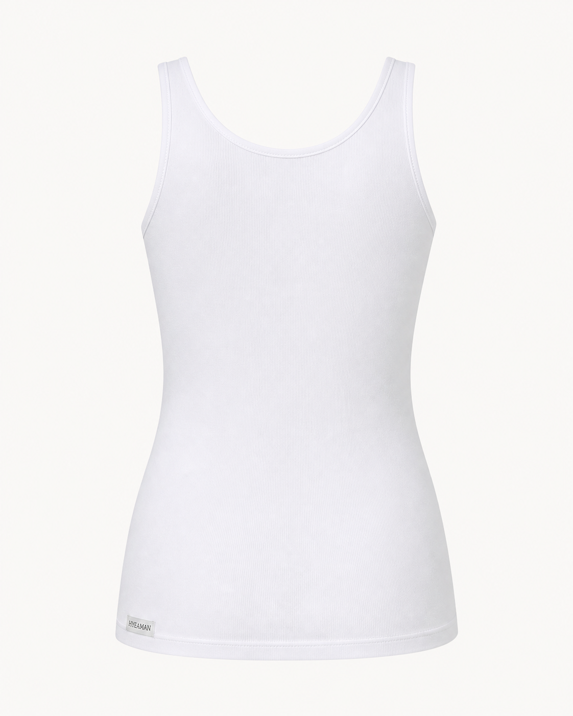 White Scoop Tank Back