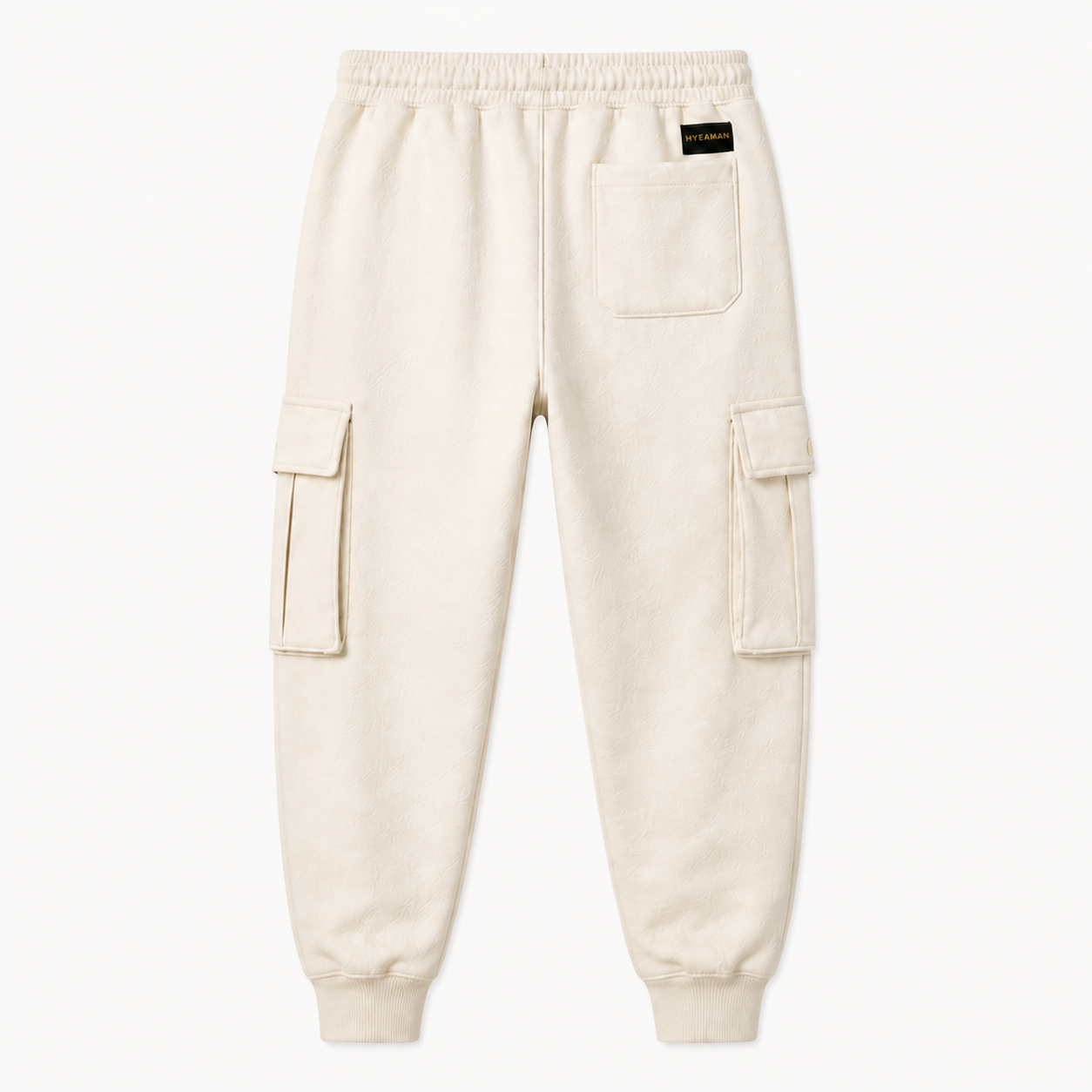 Ivory Cargo Joggers Back