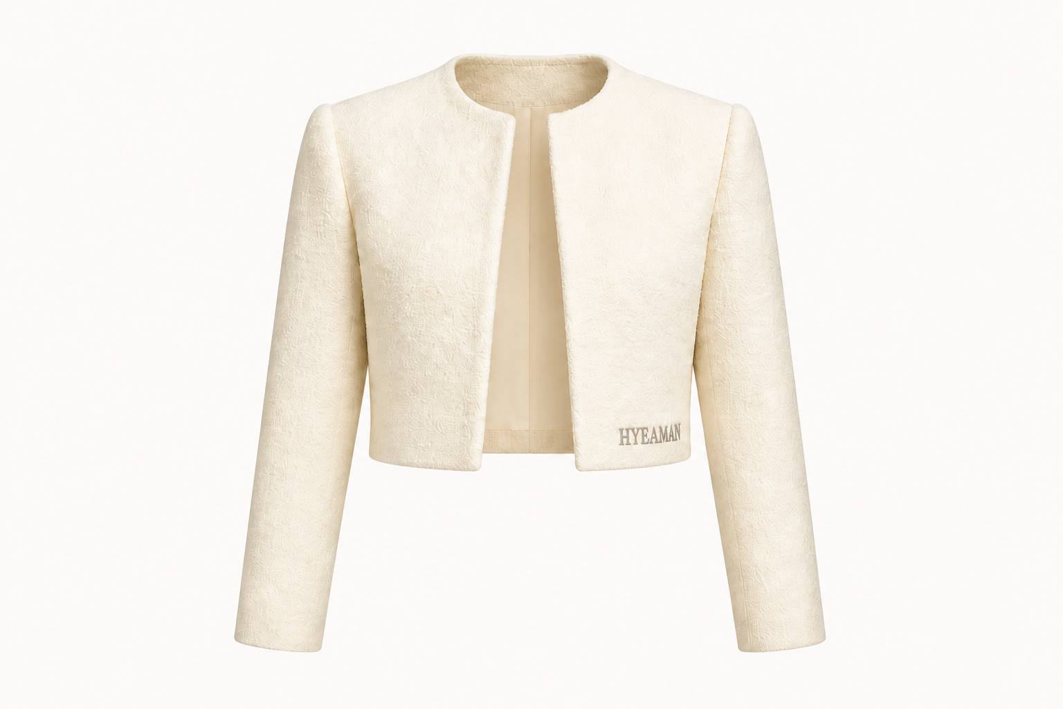 Ivory Boucle Cropped Jacket