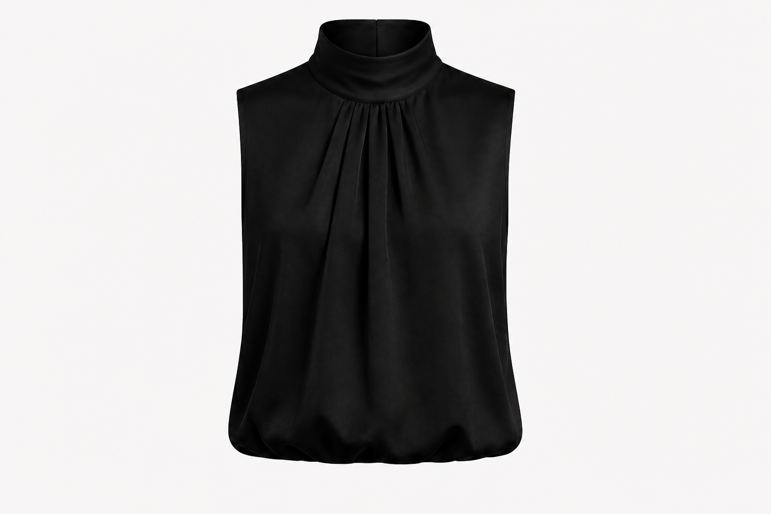 Black High-Neck Blouse