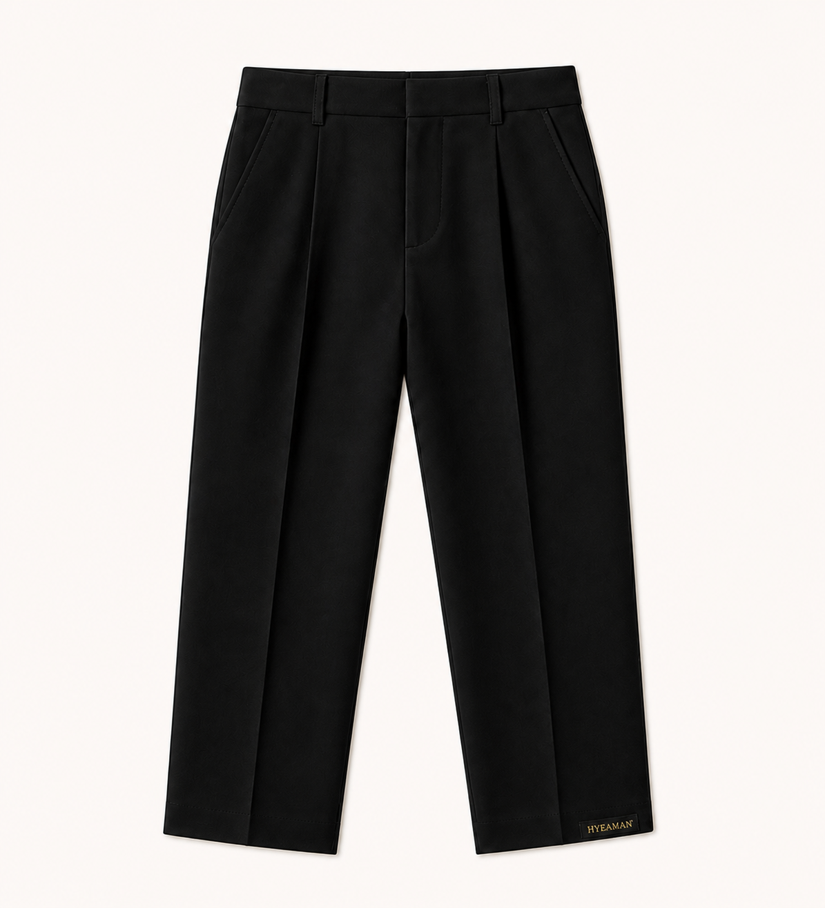 Black Cropped Tailored Trousers