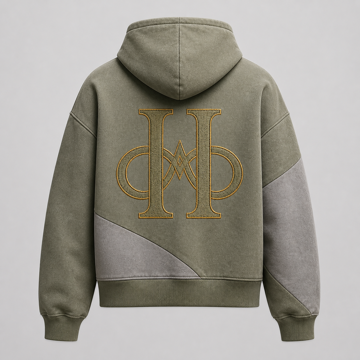 Concrete Split Hoodie Back