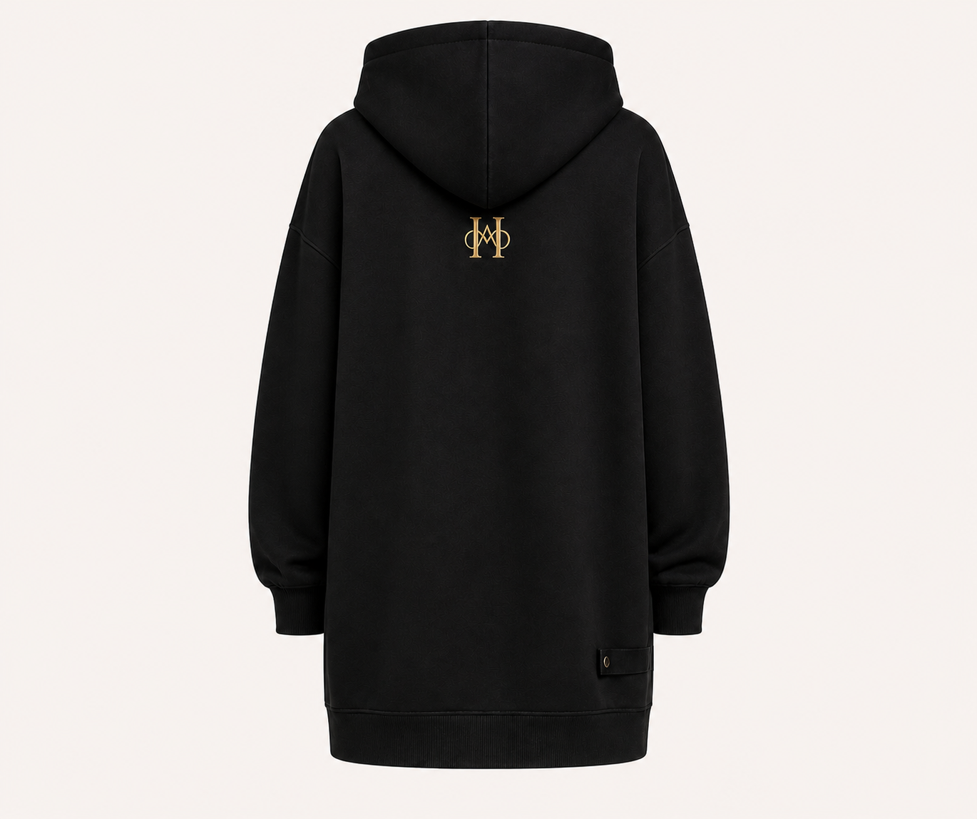 Black Hoodie Dress Back