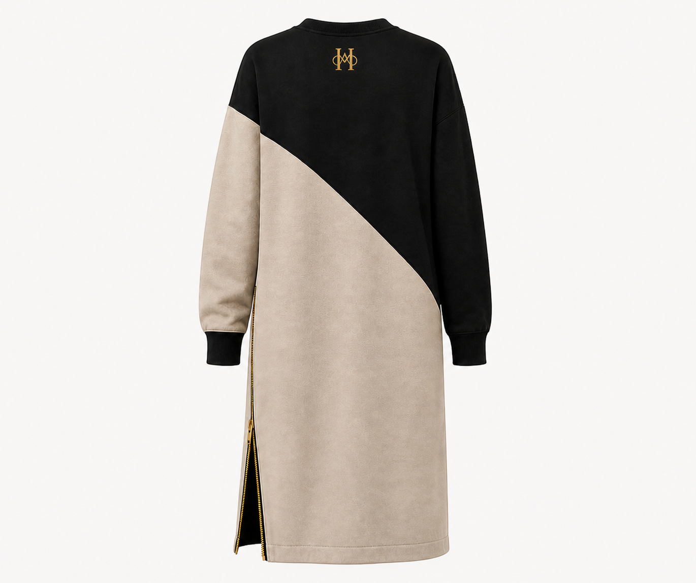 Black Stone Sweatshirt Dress Back