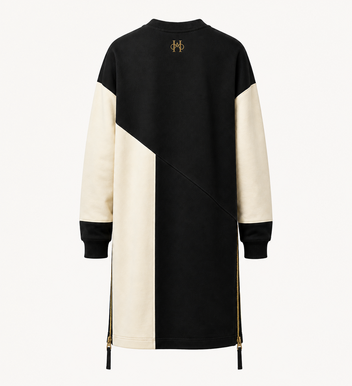 Mens Black Stone Sweatshirt Dress Back