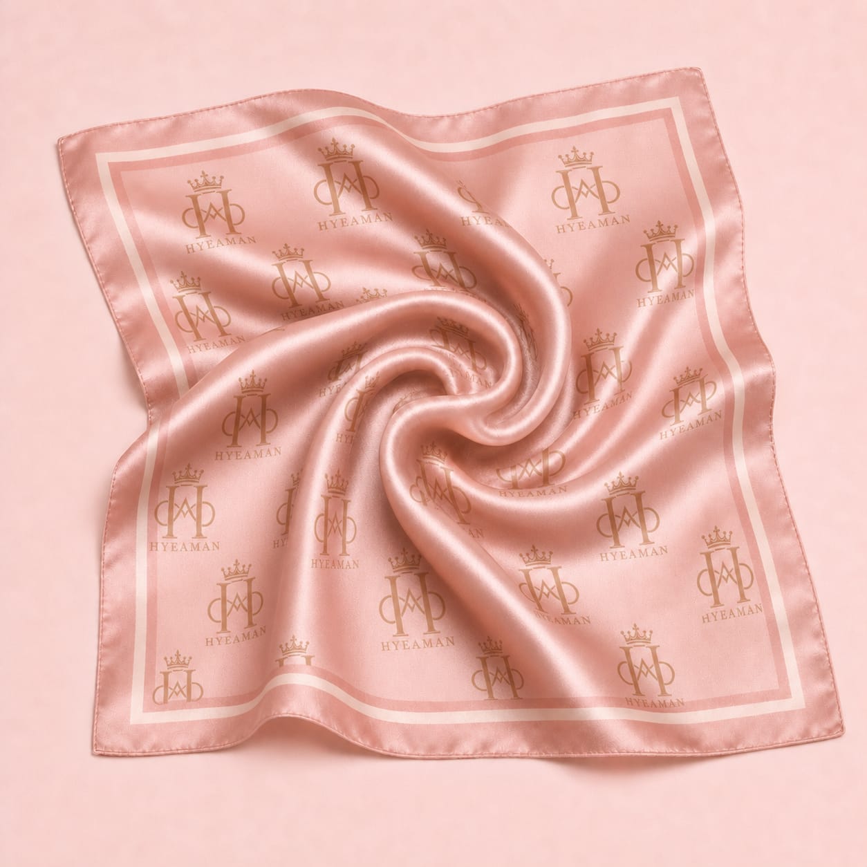 Pink Monogram Silk Scarf