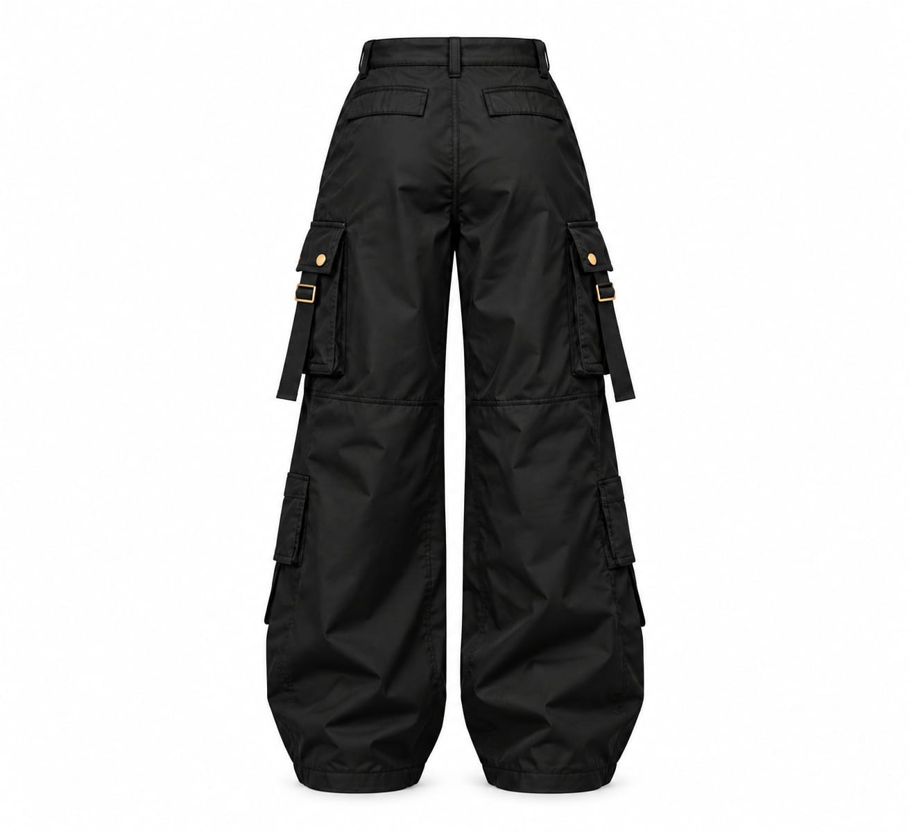 Black Bomber Cargo Pants Back