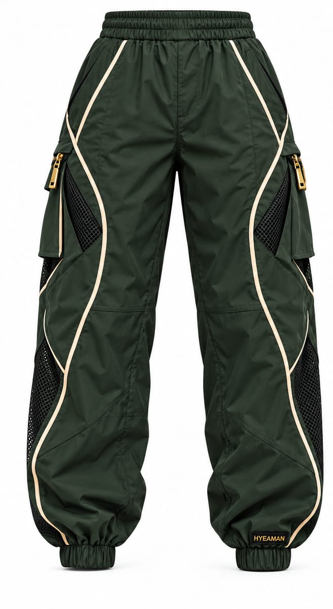 Green Track Cargo Pants