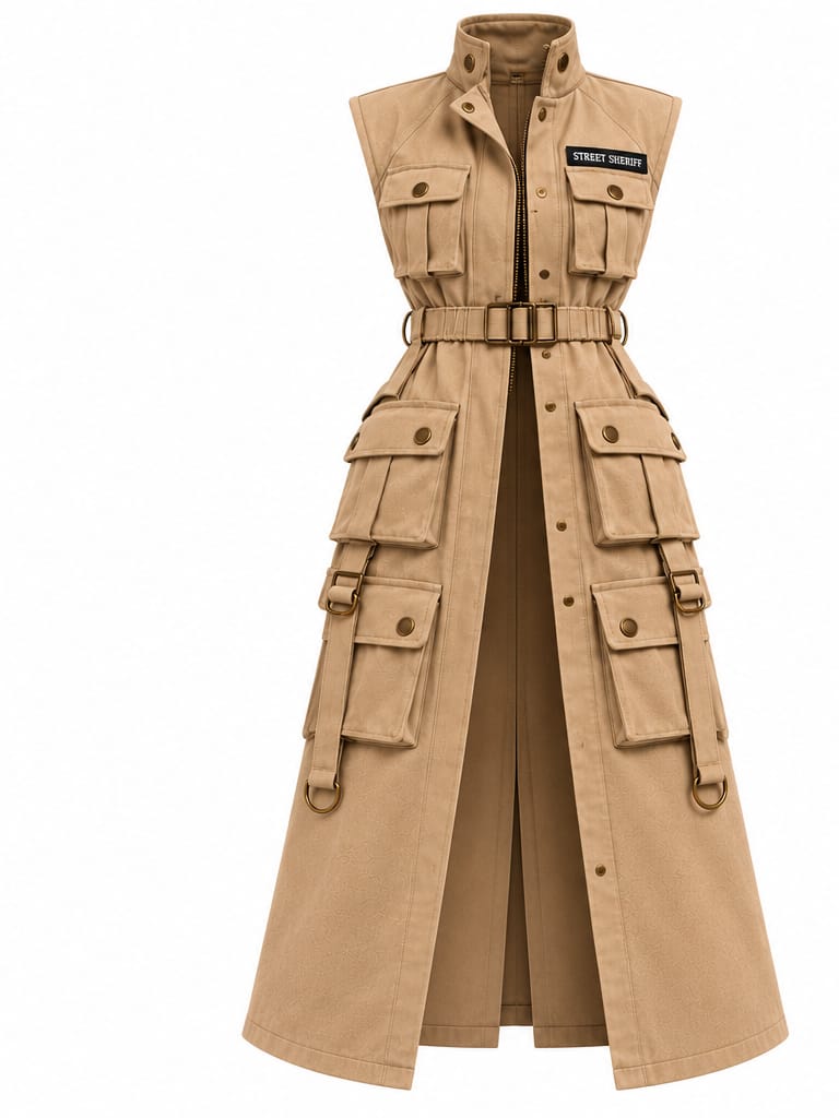 Tan Utility Dress