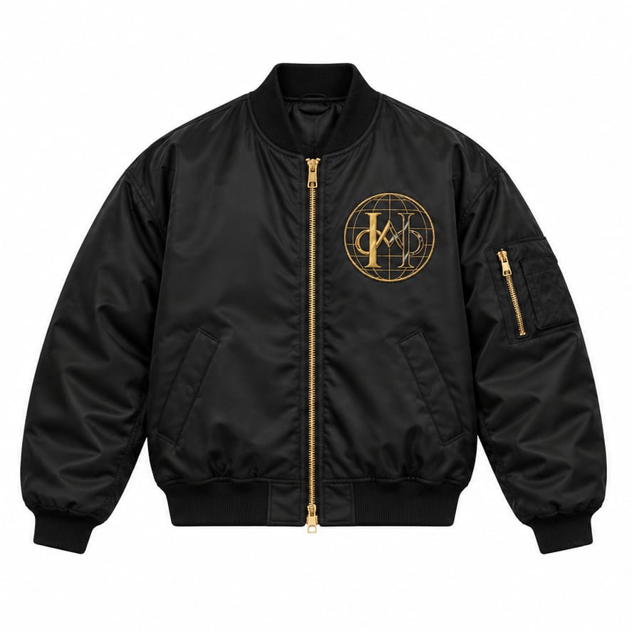Black Bomber Jacket Front