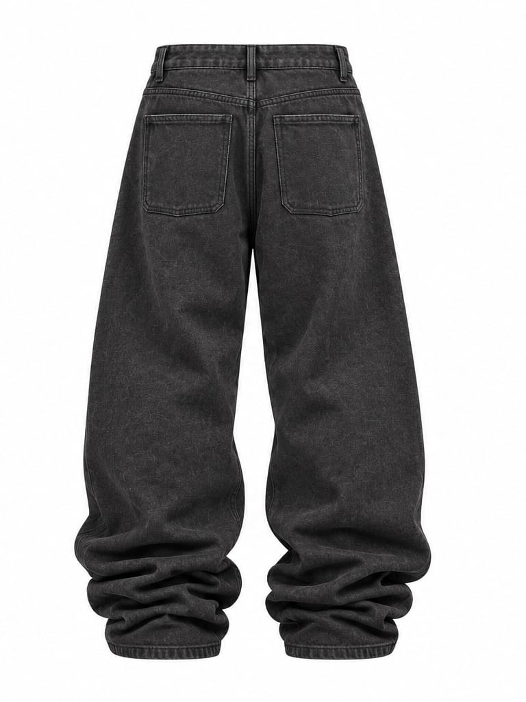 Charcoal Baggy Pants Back