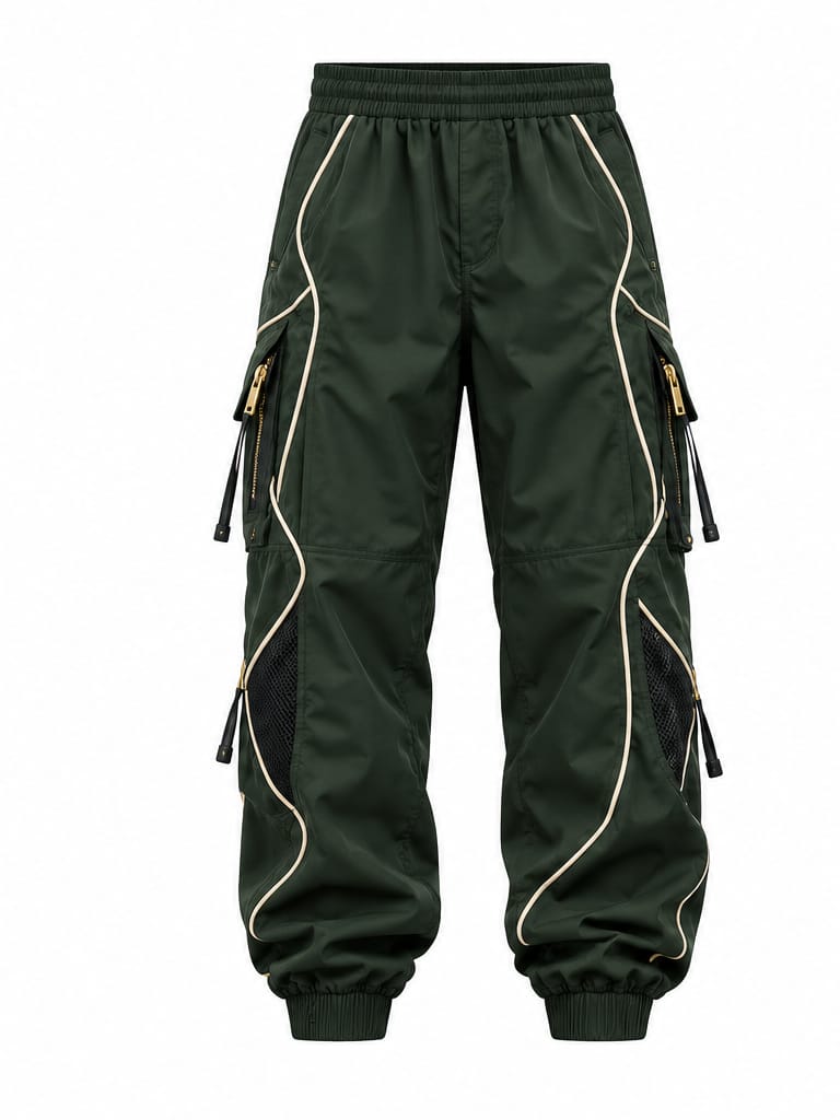 Green Track Cargo Pants