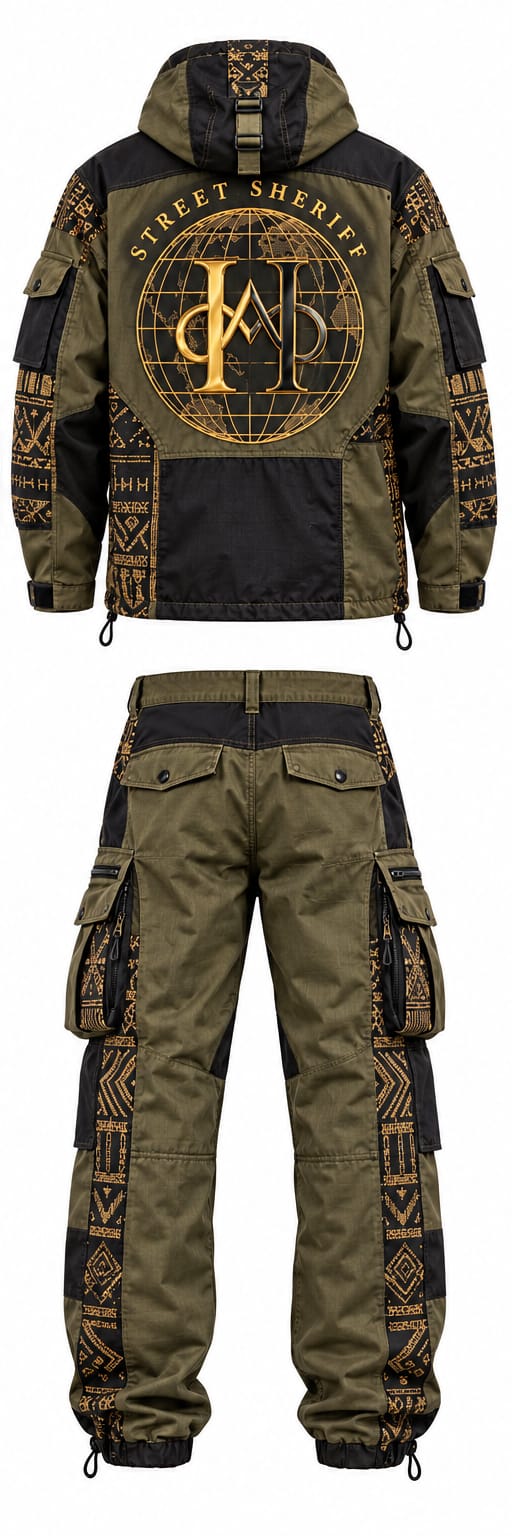 Olive Black Utility Set Back