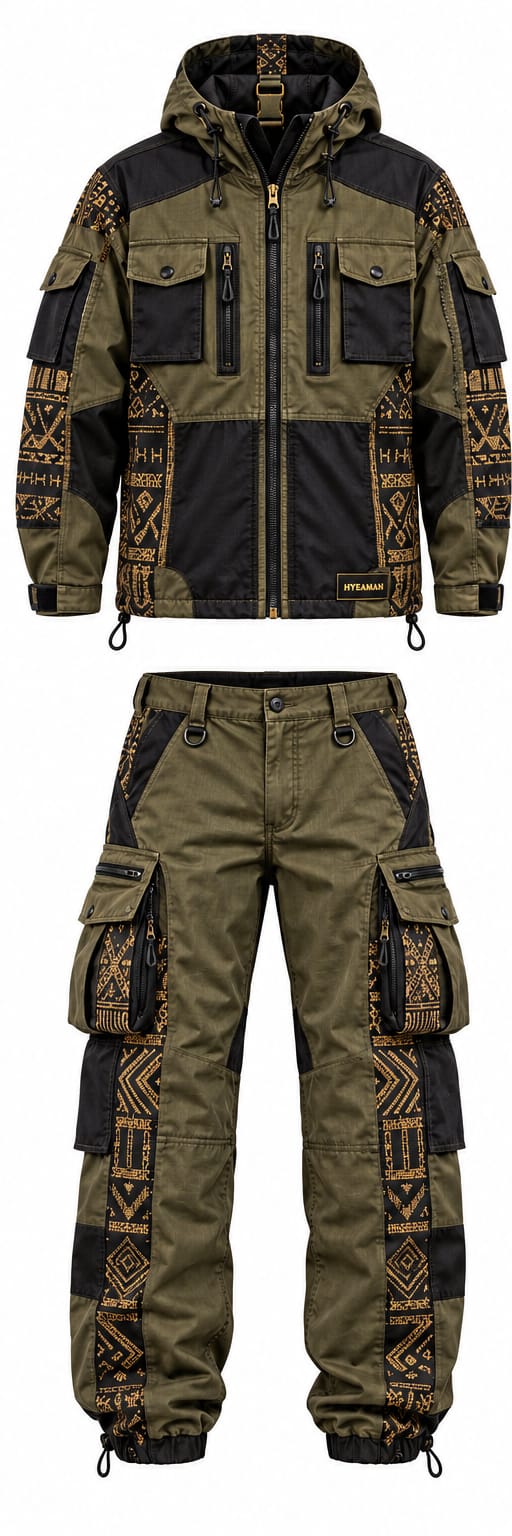 Olive Black Utility Set
