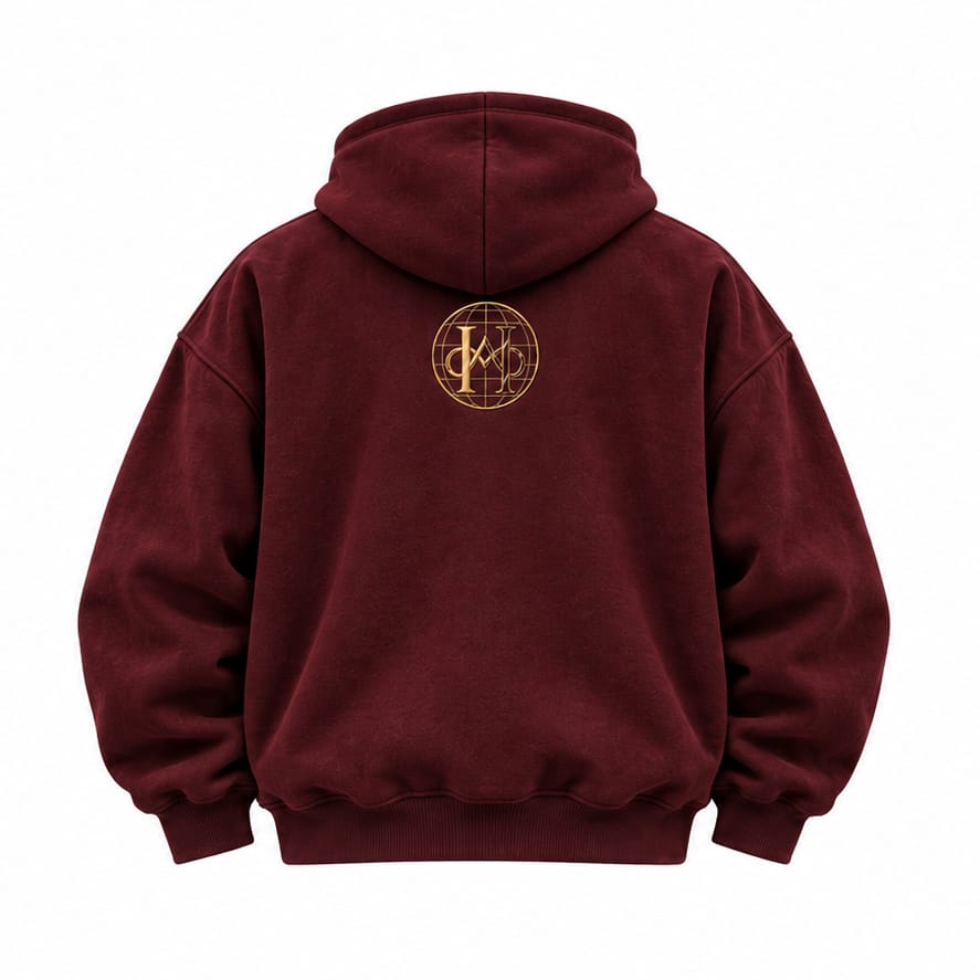 Burgundy Street Sheriff Hoodie Back