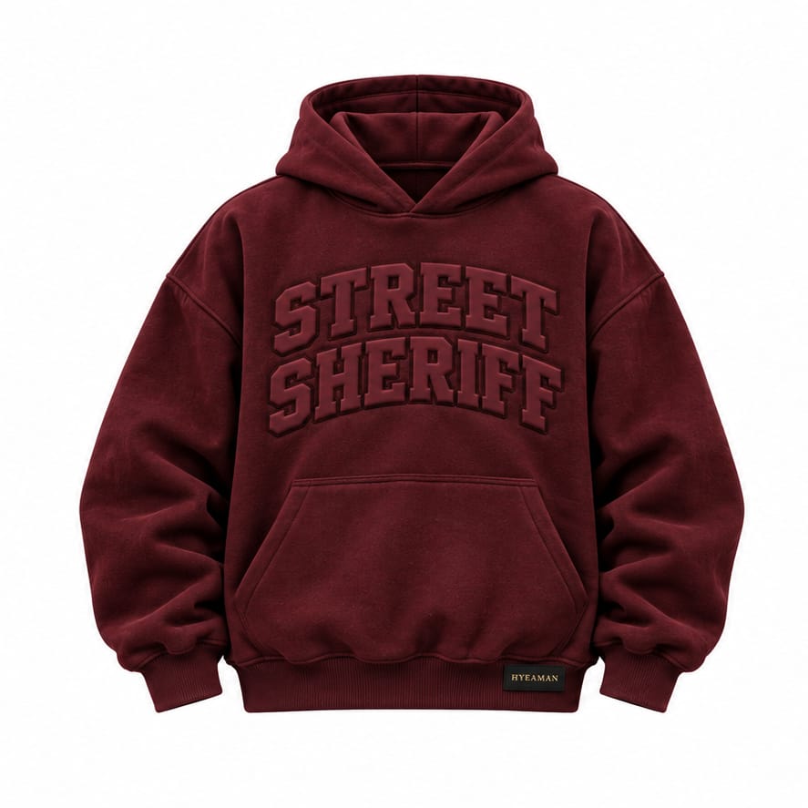 Burgundy Street Sheriff Hoodie